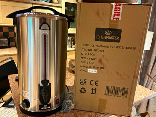 Chefmaster 30l manual fill - chefmaster,