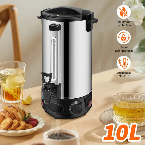 Stainless steel tea urn 10l - urn,