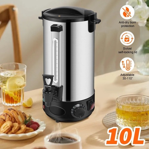 10l stainless steel tea urn - stainless,